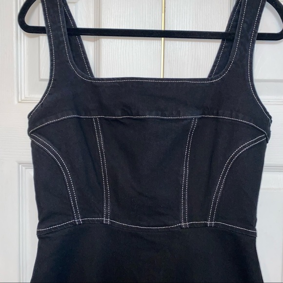 Reformation Black Denim Sleeveless Minidress NWT - Picture 7 of 16